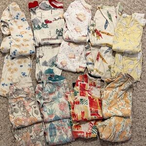Burt’s Bees Size 8 Kids Pajamas - 9 pair long sleeved, pants